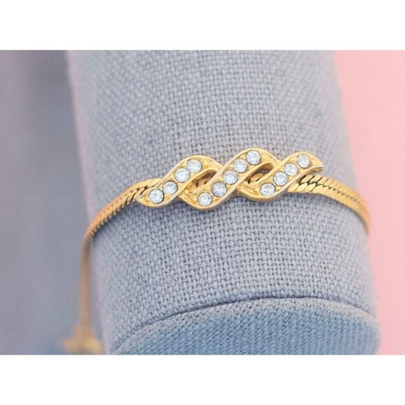 Vintage Serpent Chain Diamond Bracelet | 6.25 inch | Avon | H23 - Picture 2 of 3